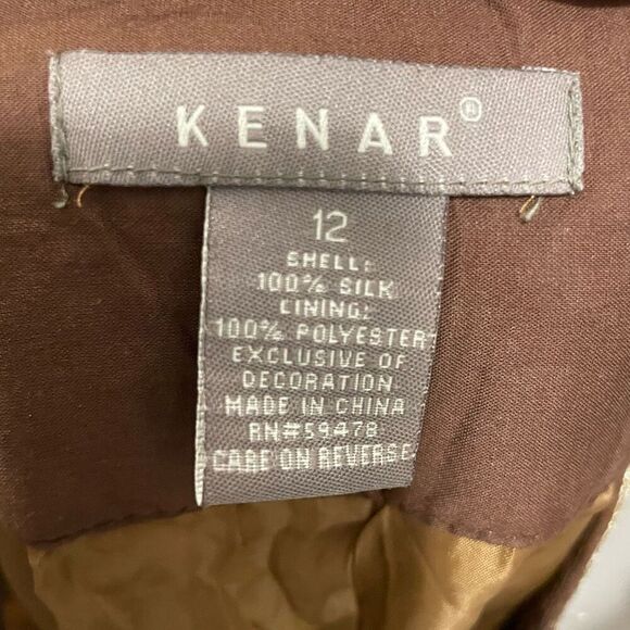 Kenar Womens Silk Maxi Skirt 12 Embellished Fairy Bead Ethereal Nomad Aesthetic - Picture 3 of 9